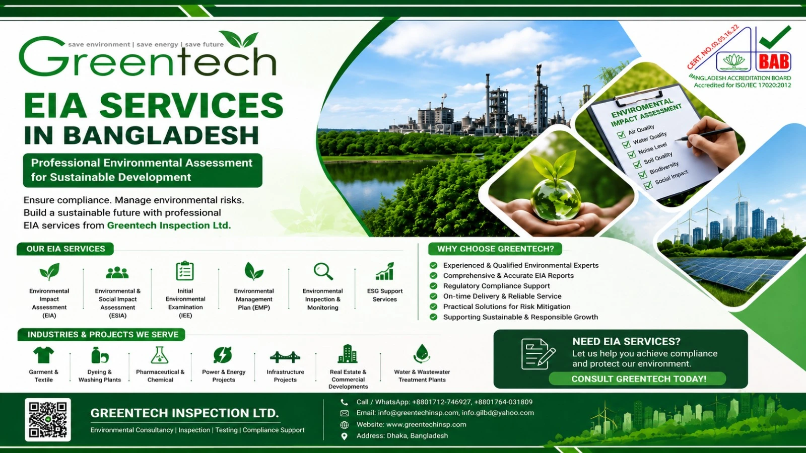 EIA Services in Bangladesh | Environmental Impact Assessment Consultant  | Environmental Consultancy
