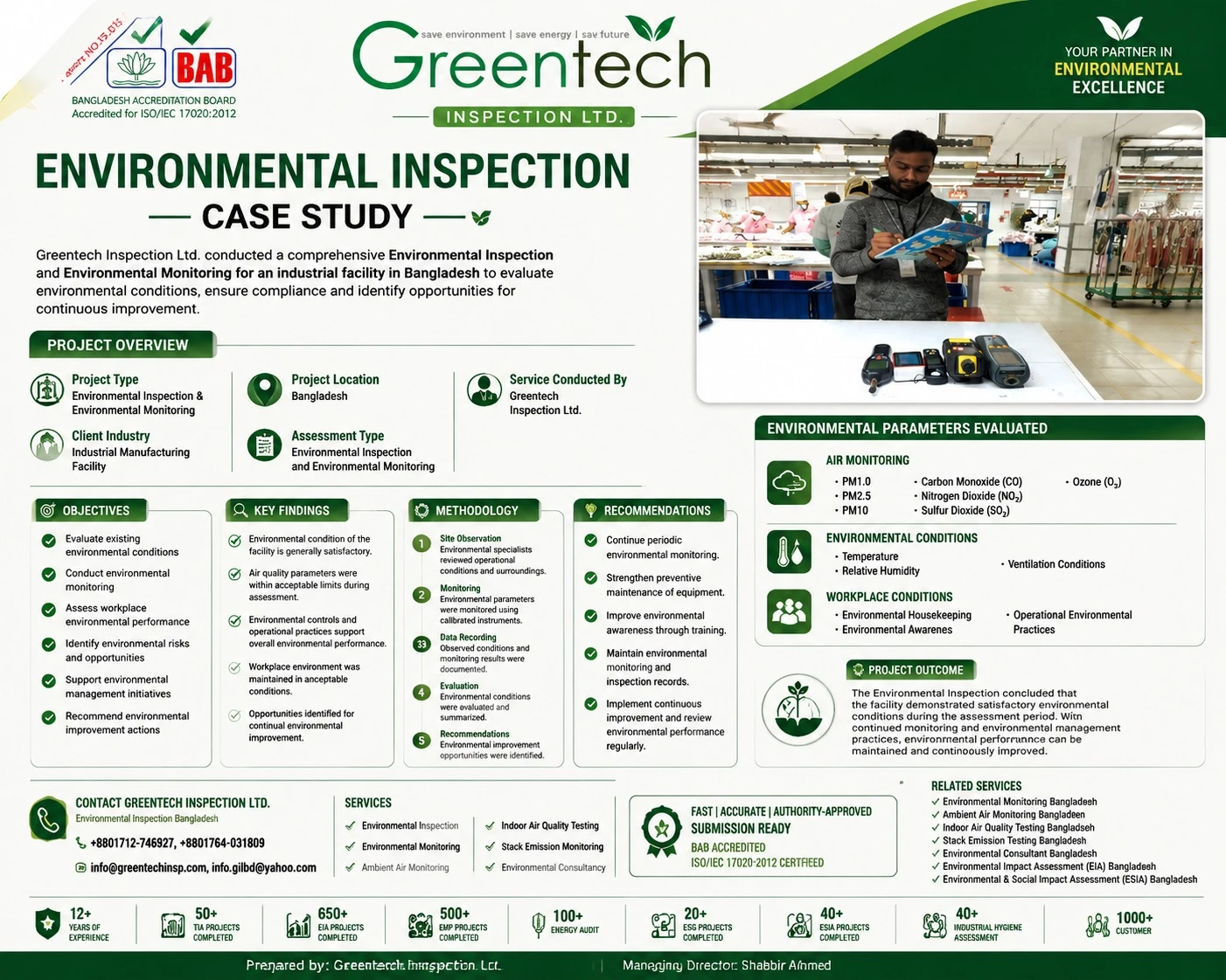 Environmental Inspection Case Study | Industrial Environmental Monitoring & Assessment in Bangladesh
