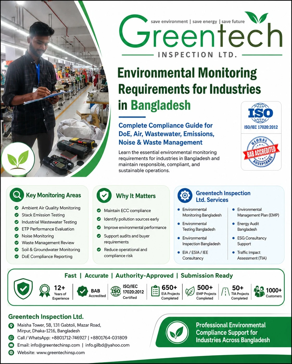 Environmental Monitoring Requirements for Industries in Bangladesh: Complete Compliance Guide (2026)